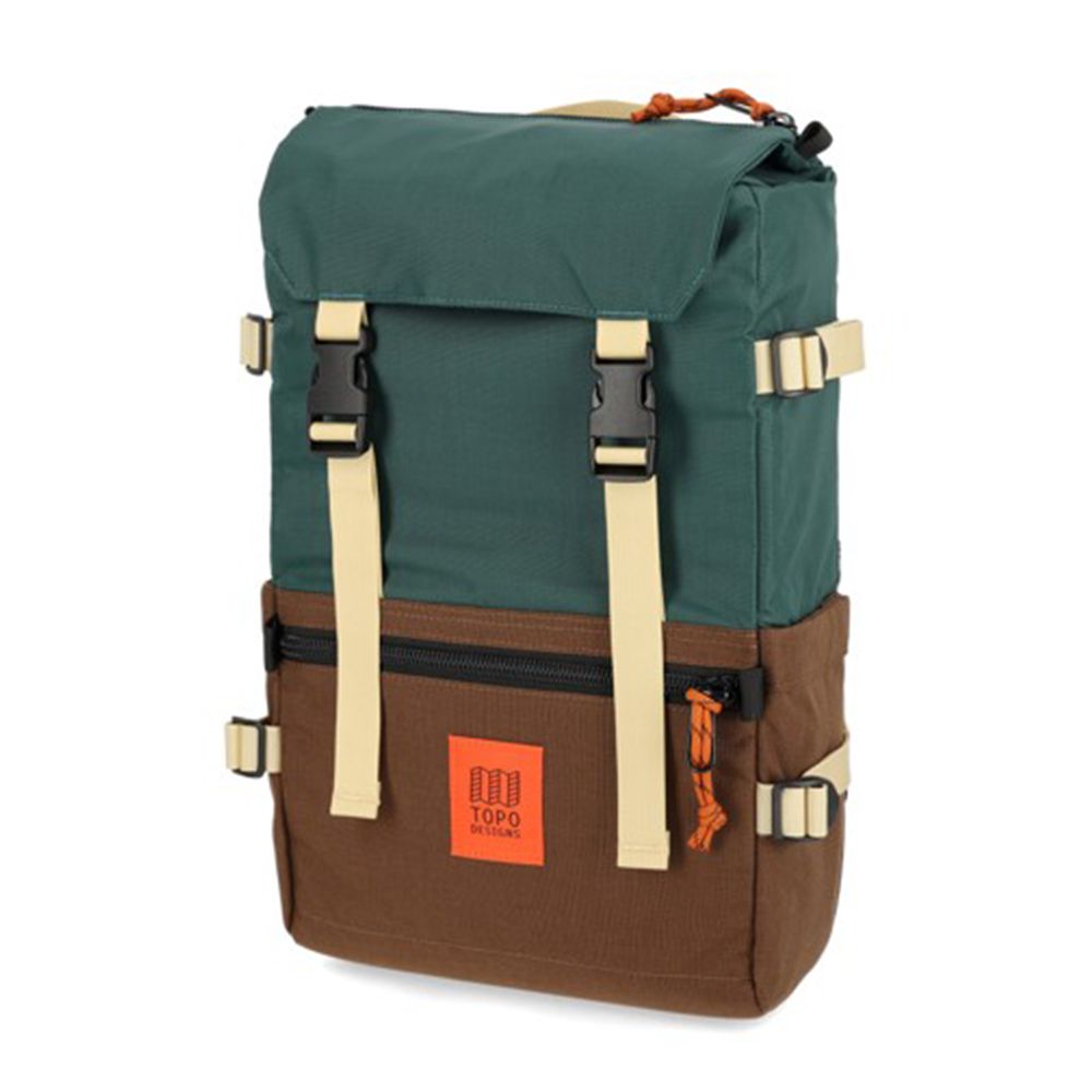 Topo Design Rover Pack Classic Forest Cocoa Layover